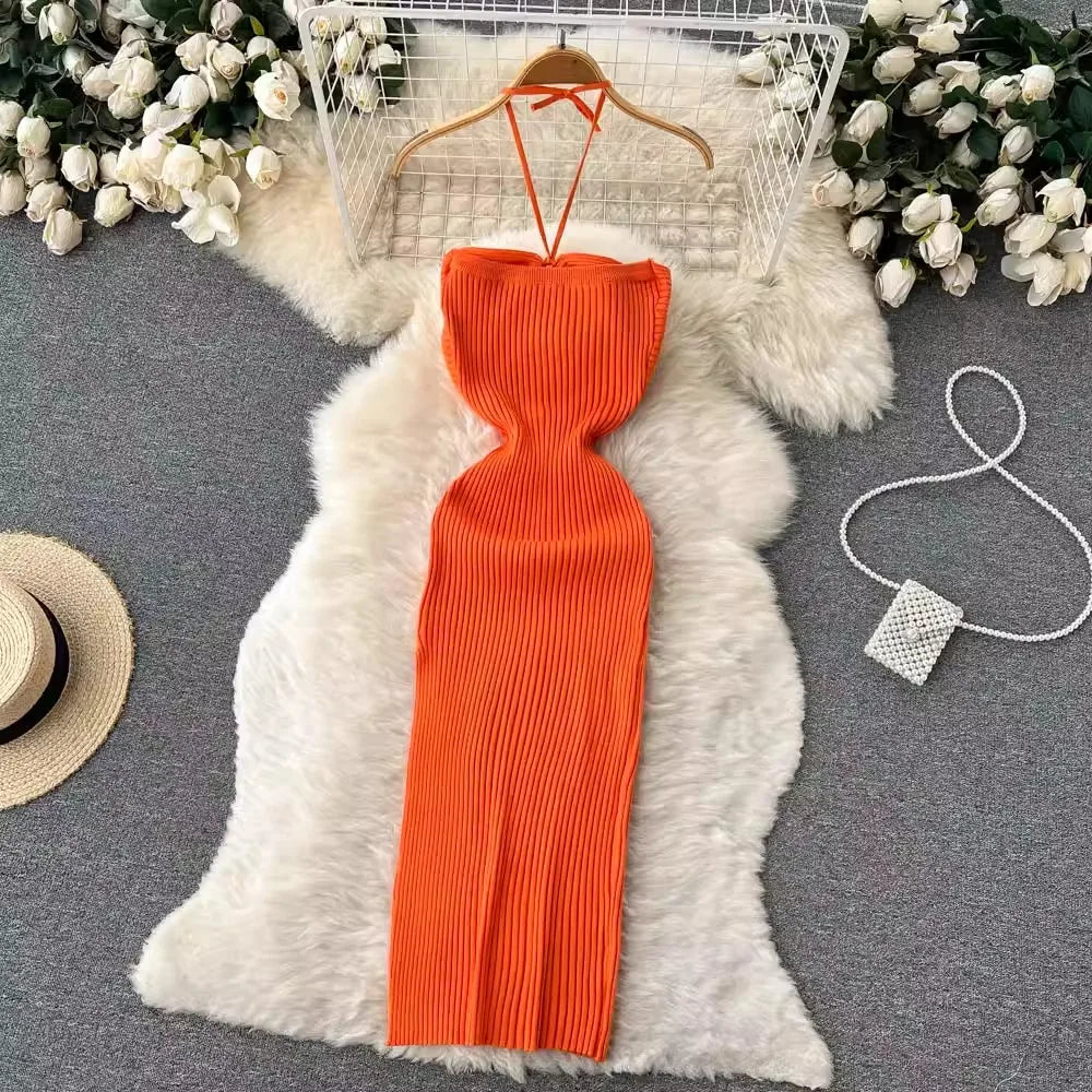 Hips Split Knitted Summer Dress