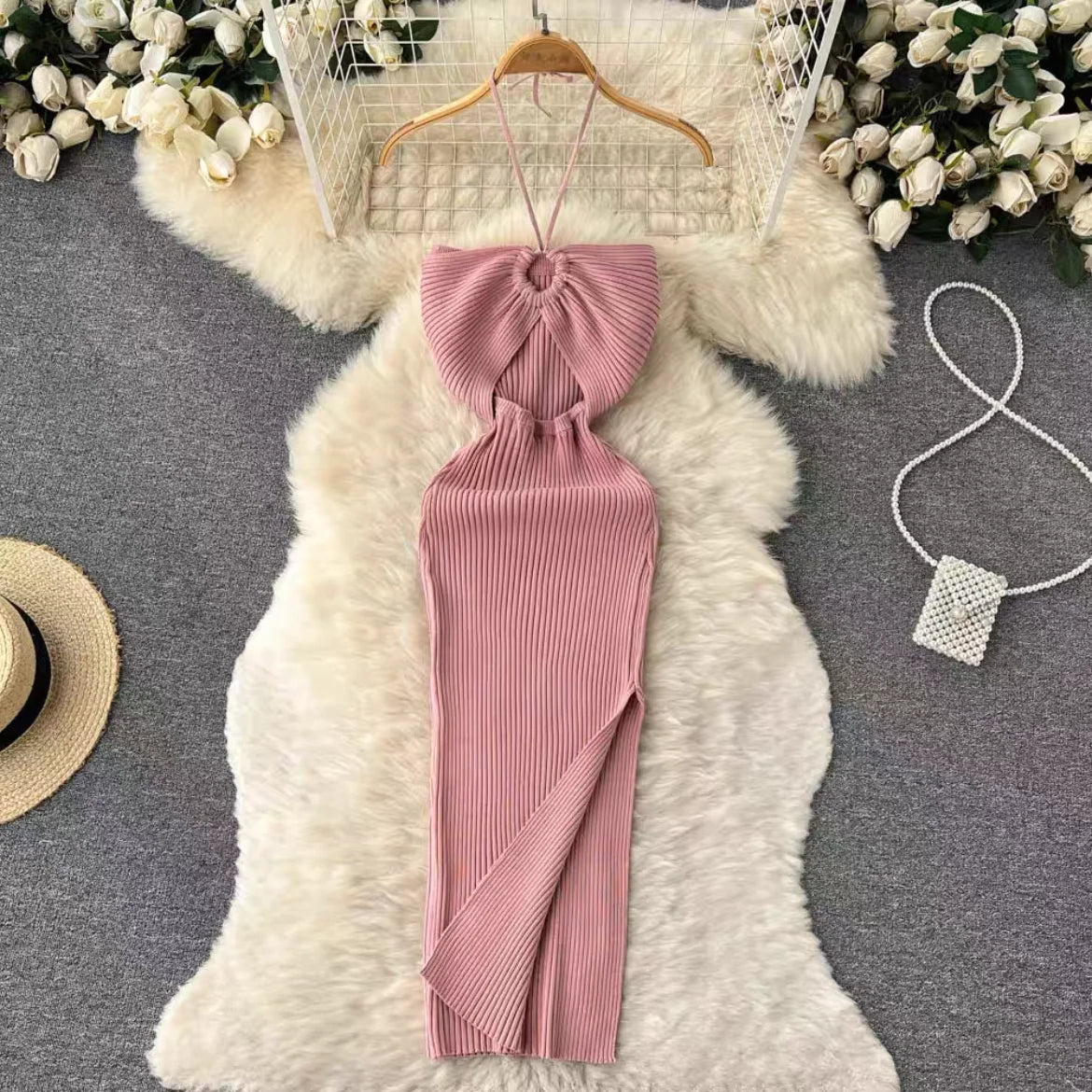 Hips Split Knitted Summer Dress