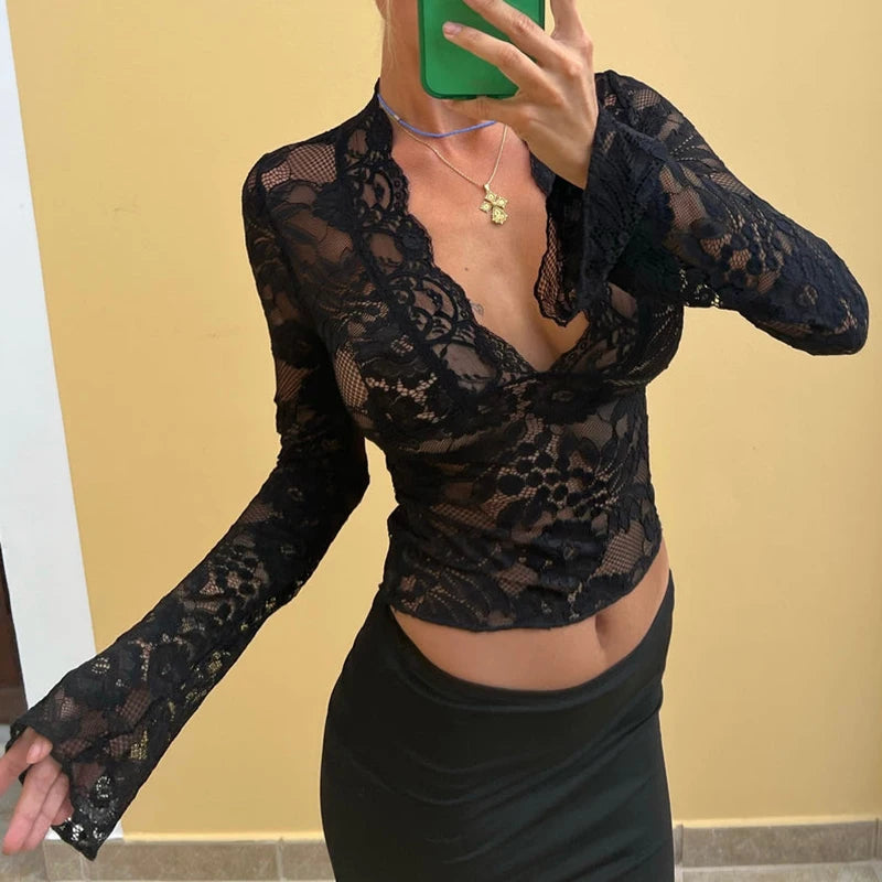 Women Long Sleeve Crop Top