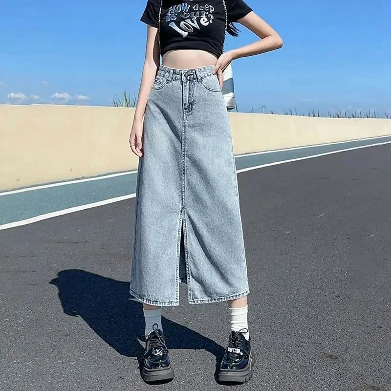 High-Waisted A- Line Bodycon Skirt