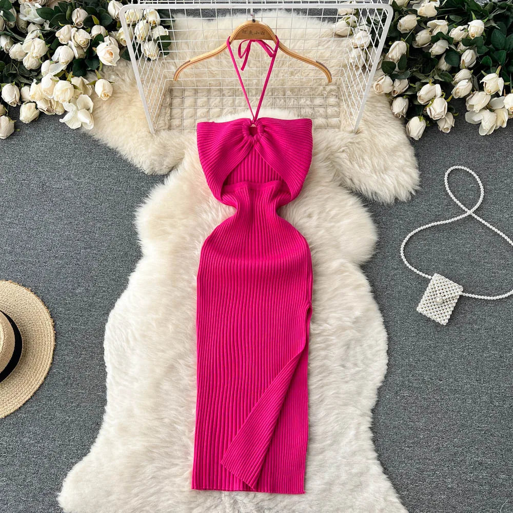 Hips Split Knitted Summer Dress