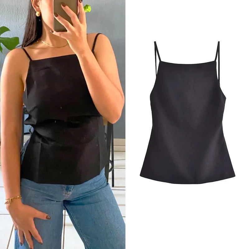 Sexy Women Backless Slip Top