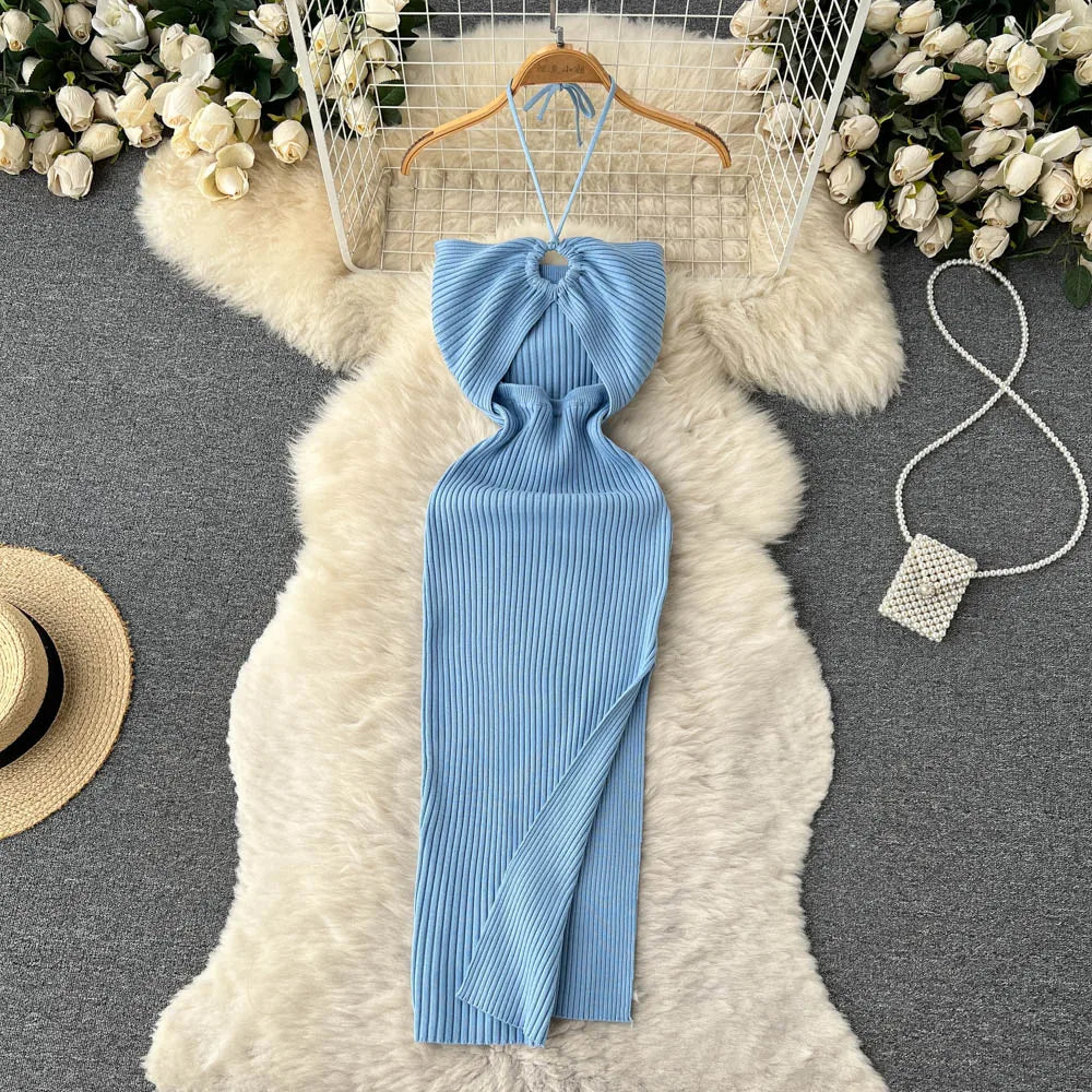 Hips Split Knitted Summer Dress