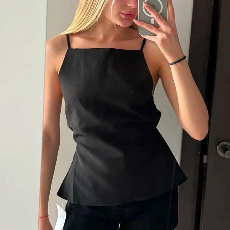 Sexy Women Backless Slip Top