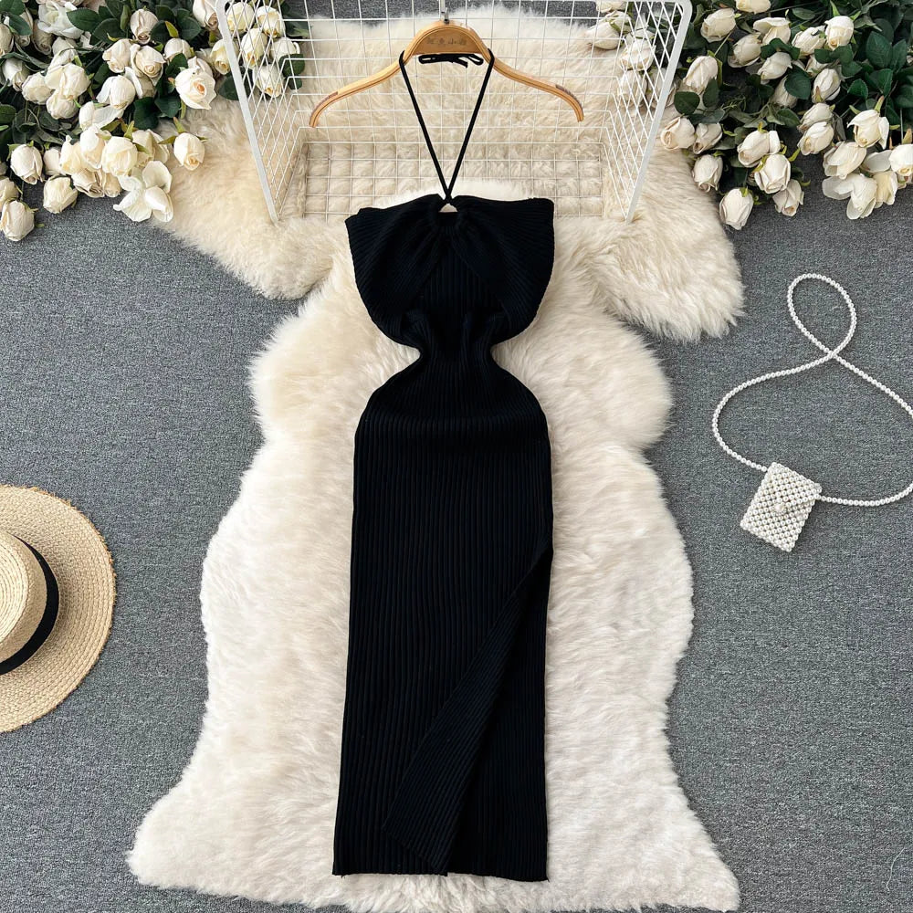 Hips Split Knitted Summer Dress