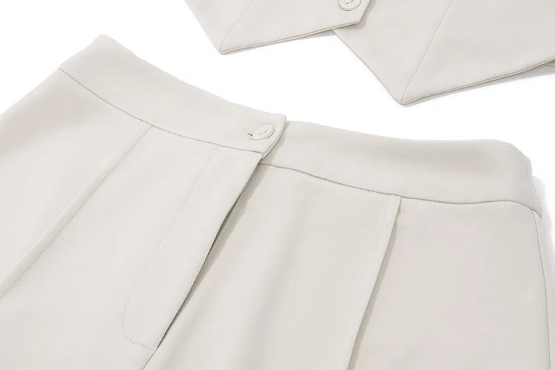 Casual Sleeveless Suit Tank Top With High-waist Bodycon Hip Skirt