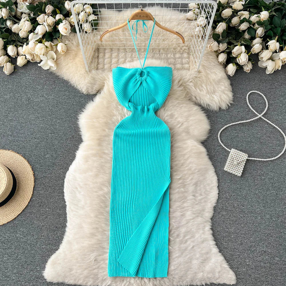 Hips Split Knitted Summer Dress
