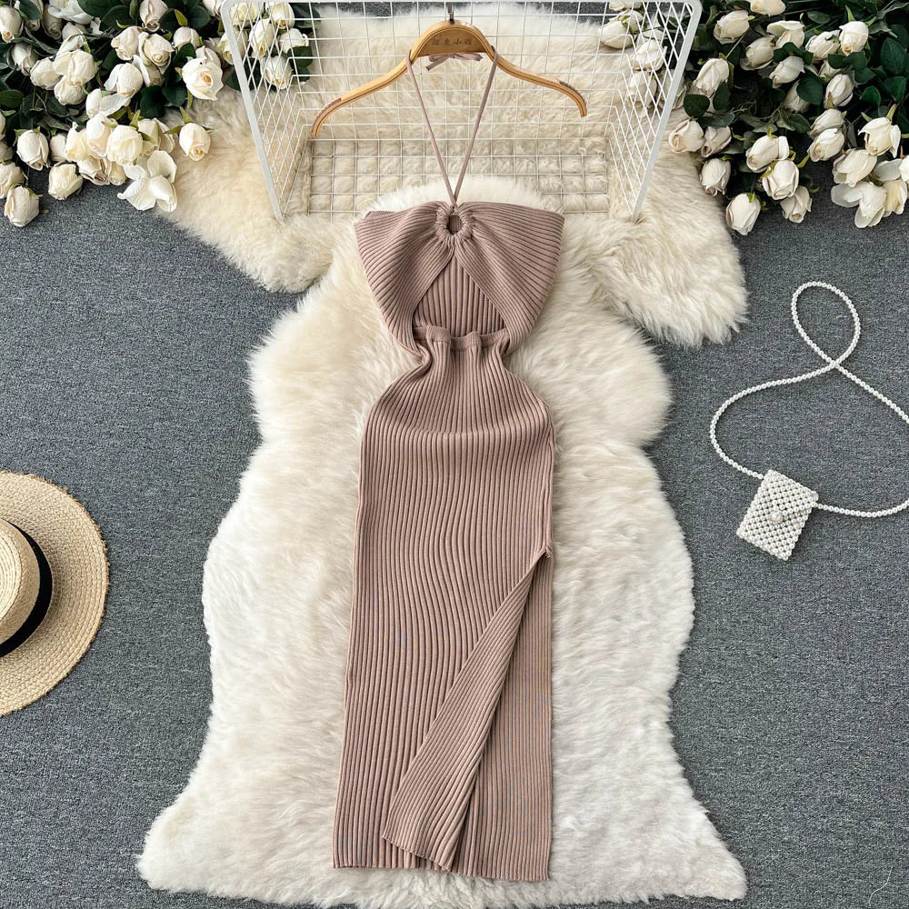 Hips Split Knitted Summer Dress