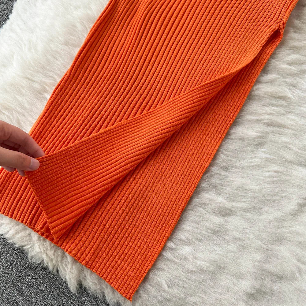 Hips Split Knitted Summer Dress
