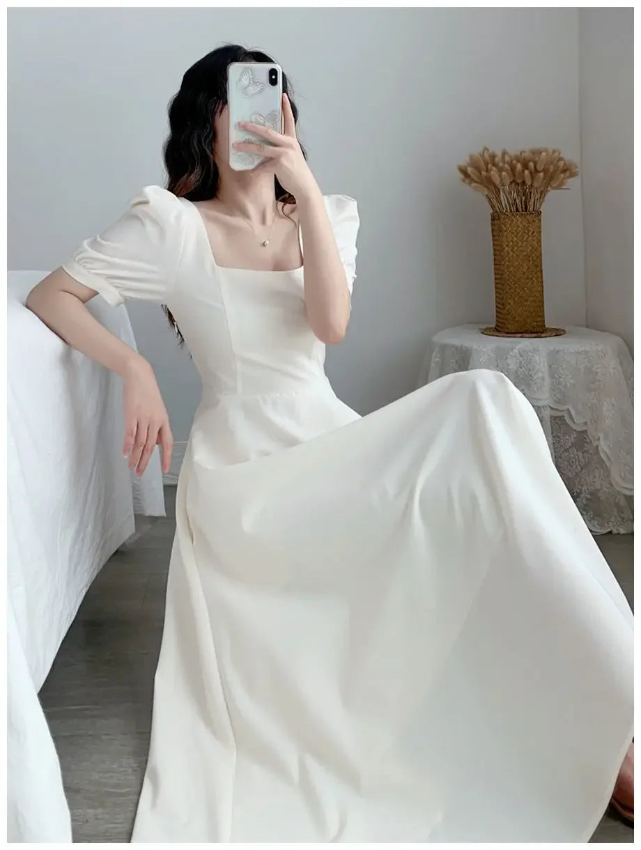 White Bubble Dress Summer 2025