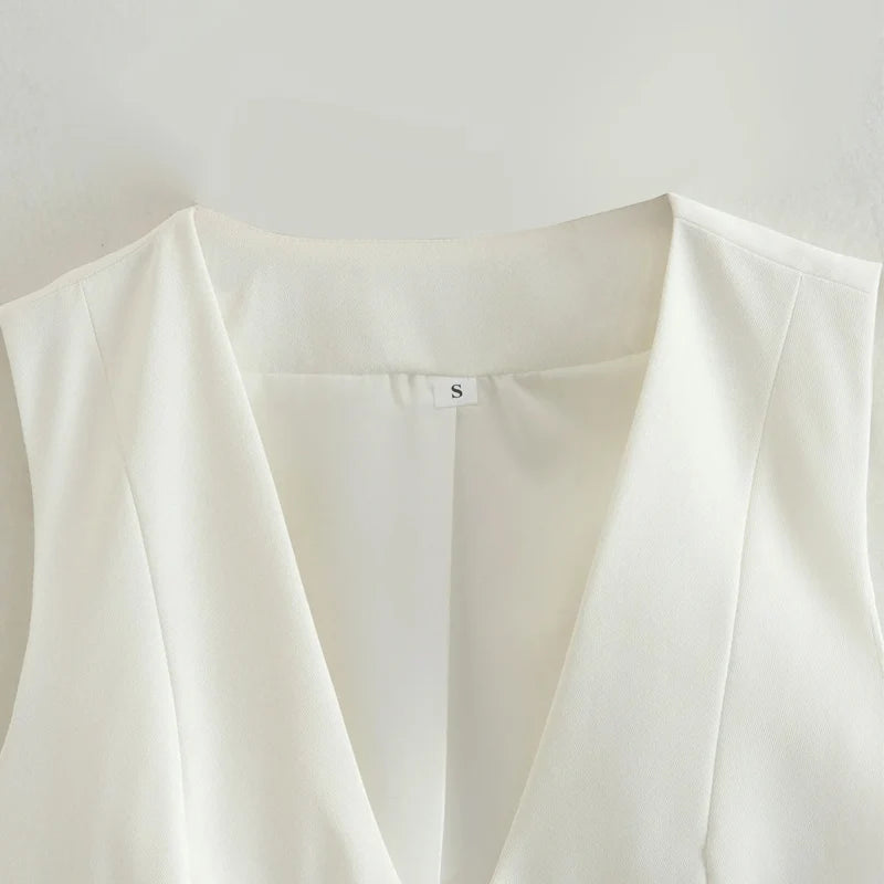 Short Women Vest Top V-Neck Sleeveless