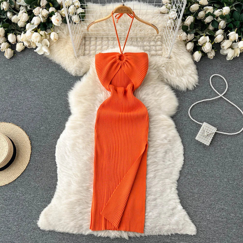 Hips Split Knitted Summer Dress