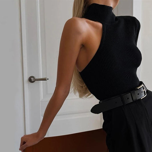 Women's High Neck Long Sleeve Jumpsuit