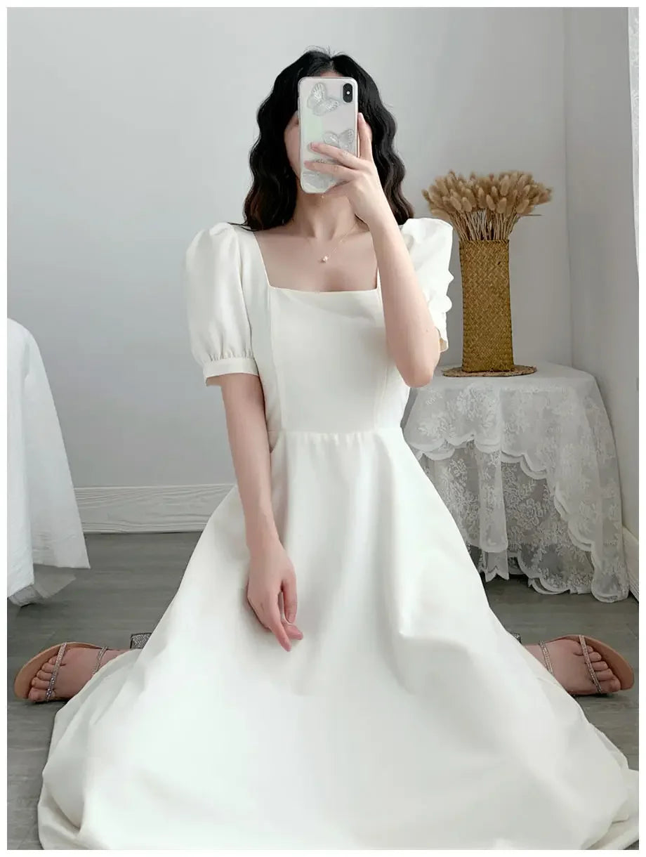 White Bubble Dress Summer 2025