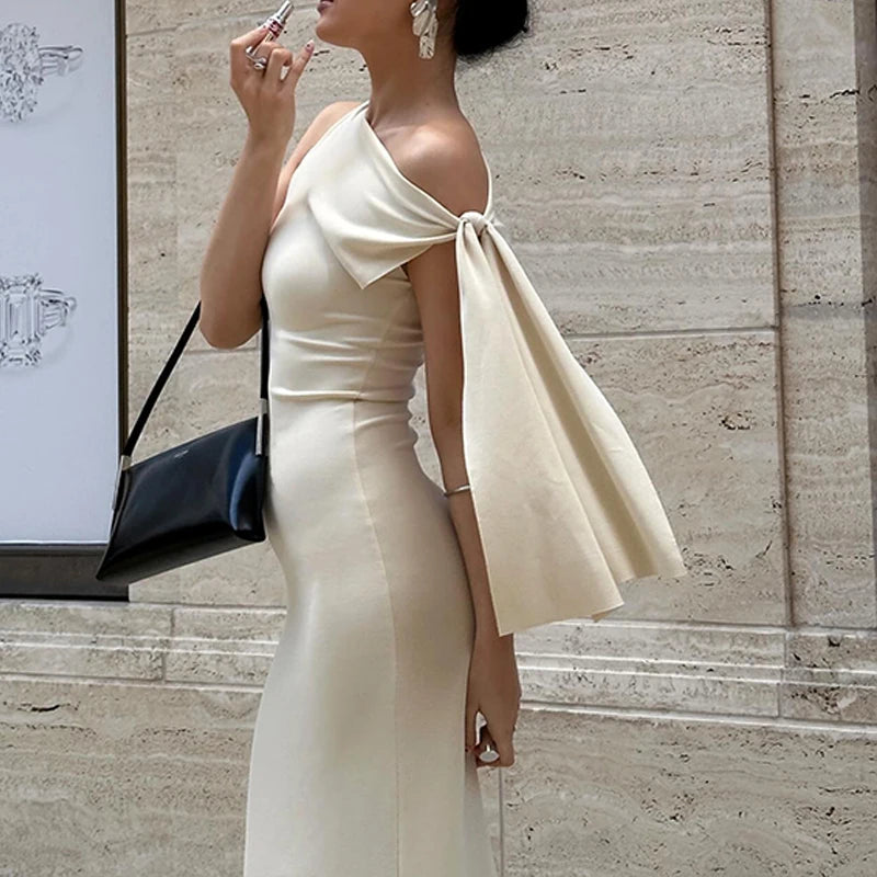 Sexy Solid O-Neck Sleeveless Dress